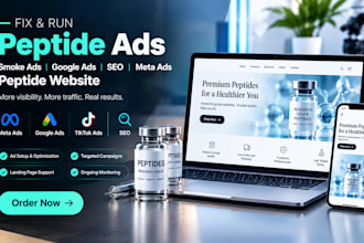 fix and run peptide ads smoke ads google ads SEO meta ads peptide website