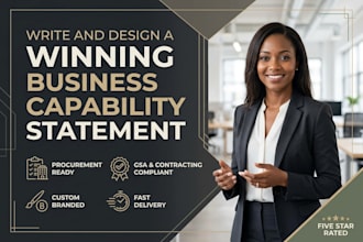 write and design a winning business capability statement