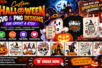 design halloween svg png for cricut and etsy good combination of halloween