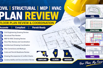 civil structural engineering mep hvac review floor plan in maryland illinois mo