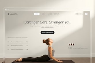 design wix yoga studio website yoga instructor wellness service website