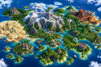 create a custom minecraft map, world, terrain or minigame map