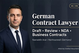 draft a professional german law contract or business agreement