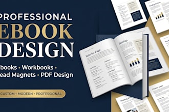 design a profesional ebook, workbook, leadmagnet and pdf design