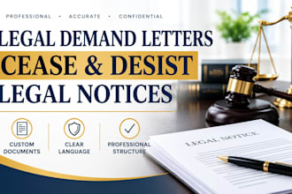 draft a strong legal demand letter, cease and desist or legal notice