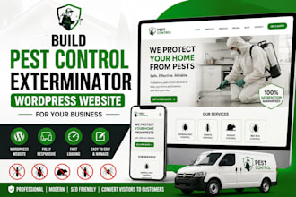 build pest control exterminator wordpress website for your business