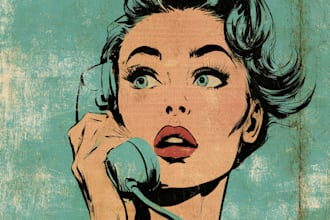 draw vintage illustration, distressed retro or comic art