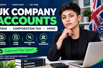 prepare UK company accounts, ct600 corporation tax and hmrc filing