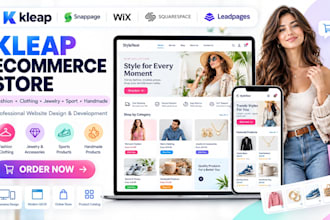 kleap ecommerce fashion clothing jewelry sport handmade product store website