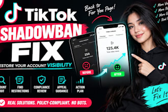 fix tiktok shadow ban and audit issues, diagnose and appeal shadow bans issues