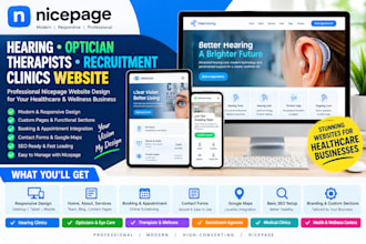 design hearing optician therapists recruitment clinics nicepage webisite