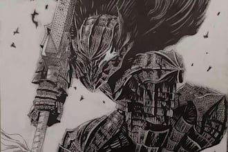 digital illustration of a manga panel or frame anime