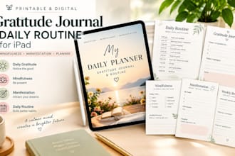 do gratitude journal daily routine for ipad mindfulness manifestation planner