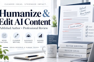 humanize ai content, rewrite ai text, and professionally edit your content
