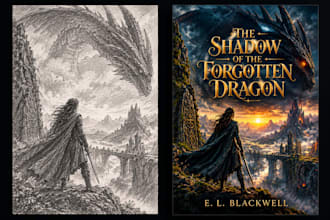 design epic fantasy cover romantasy dark fantasy amazon kdp book cover