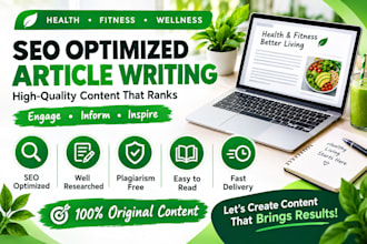 write health and fitness article and wellness blog