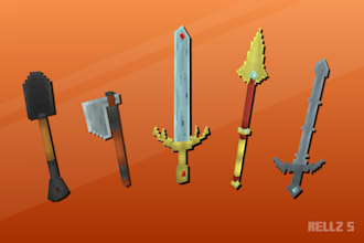 create custom minecraft weapons and items in blockbench