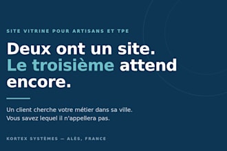 créer votre site vitrine pour artisan optimisé google en 72 heures