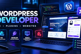 fix or create custom plugins for you wordpress website