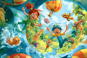 children story book illustration children story book