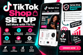 setup tiktok shop, manage listings, optimize shop and fix tik tok shop issues