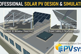 do pvsyst solar design, 3d sketchup layout