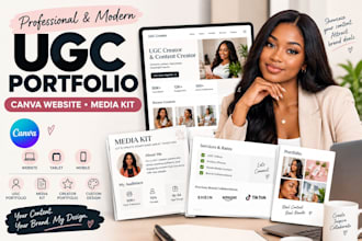 create ugc portfolio,canva website,ugc media kit and creator portfolio