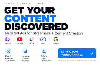 promote your twitch youtube or tiktok with targeted ads