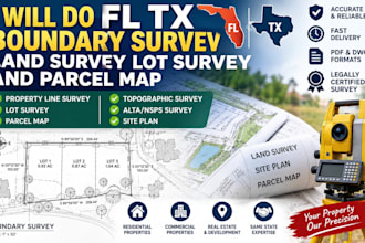 do fl tx boundary survey land survey lot survey and parcel map