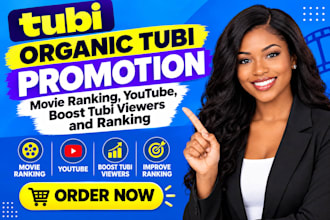 organic tubi promotion,movie ranking, youtube, boost tubi viewers and ranking