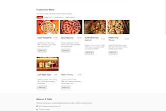 web design for restaurant,or any other bussines