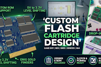 design custom flash cartridge and game pcbs