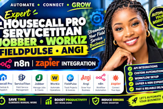 housecall pro servicetitan jobber workiz fieldpulse angi n8n zapier integration