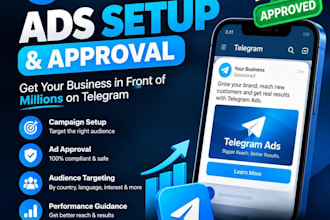 setup and approve telegram ads