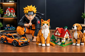 3d lego design lego pet moc animal model technic car house in bricklink ready