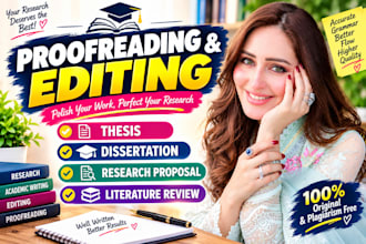edit and proofread thesis, dissertation, and research proposal