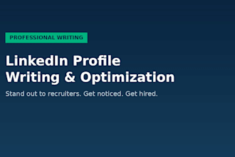 create or optimize your linkedin profile