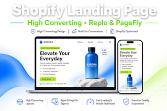 build a high converting shopify landing page with replo or pagefly
