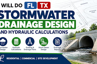 do fl tx stormwater drainage design and hydraulic calculations