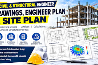 create civil and structural engineer drawings, engineer plan, site plan