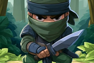 draw 2d game character or 2d game character