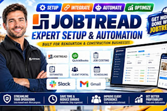 jobtread quickbooks job costing estimates client portal scheduling slack gmail
