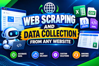 do web scraping and data collection from any website