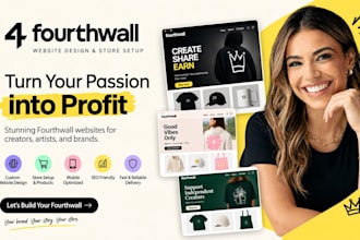 design fourthwall website fourthwall store print on demand merch store
