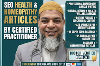 write seo health and medical articles as a homeopathic doctor