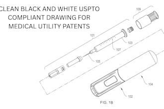 draw technical utility patent drawings medical devices and healthcare inventions