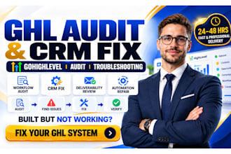 do gohighlevel setup ghl audit, ghl account review, go high level CRM fix