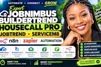 jobnimbus buildertrend housecall pro jobtrend servicem8 n8n zapier automation