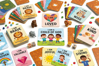 design kids christian affirmation cards scripture flashcards motivational cards