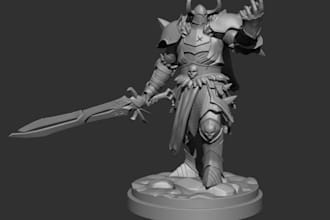 deliver print ready 3d file,3d miniature,figurines and creatures for 3d printing